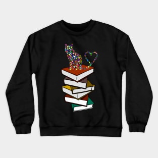 I Love Cats And Books Crewneck Sweatshirt